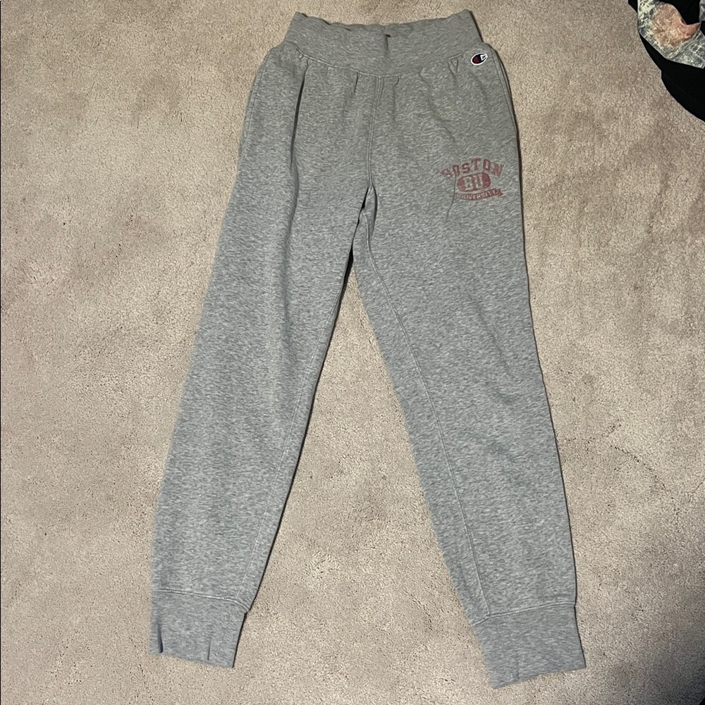 size small gray champion boston university joggers